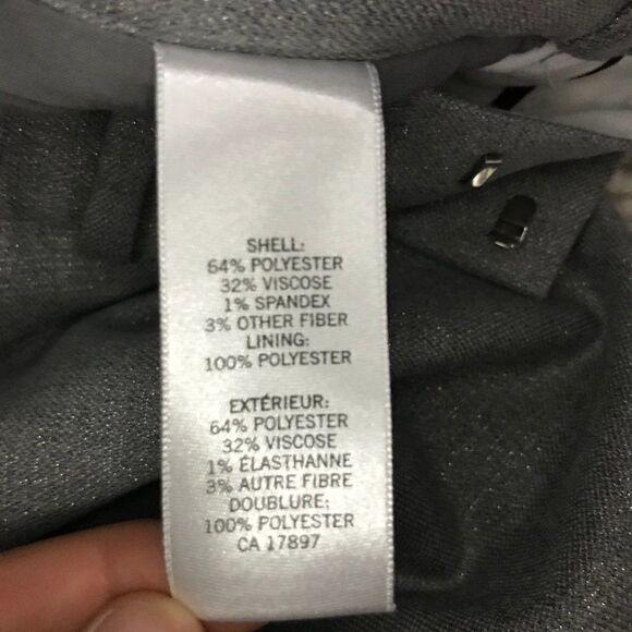 BANANA REPUBLIC Light Grey Stretchy Classic MARTIN Trouser Pants Size 6 - Picture 10 of 11